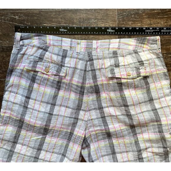Tommy Bahama Relax Linen Shorts Men's 42 Plaid - Picture 5 of 11